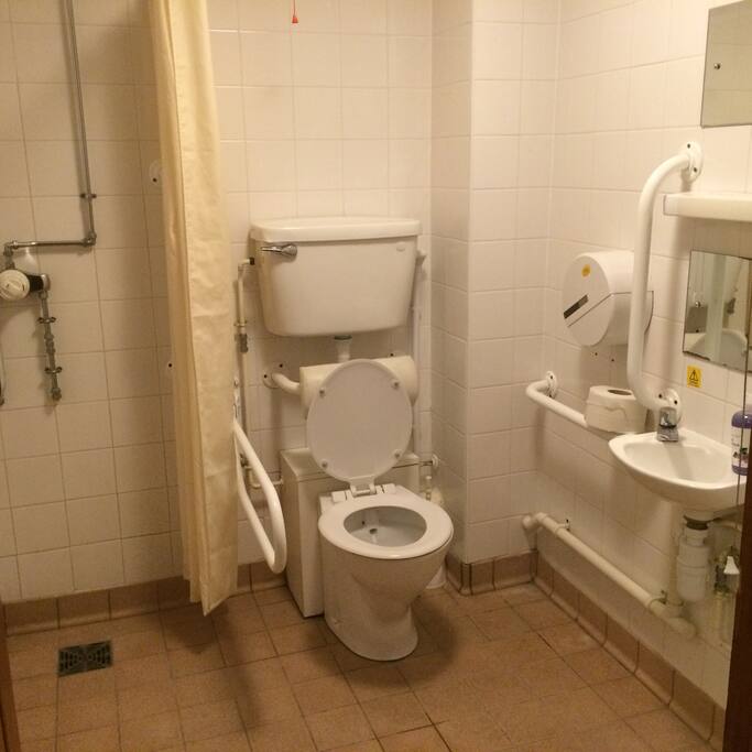 Lower Deck wet room. Purpose built for disabled access.