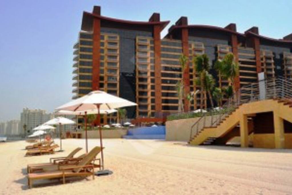 Exclusive beach next door is the breeze beach club