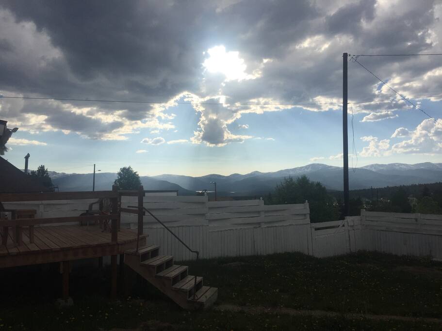 The sunset off the deck or in the backyard is a lot of fun. Especially while using the Weber charcoal grill if you'd like.