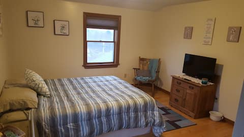 Upstairs bedroom in a country setting