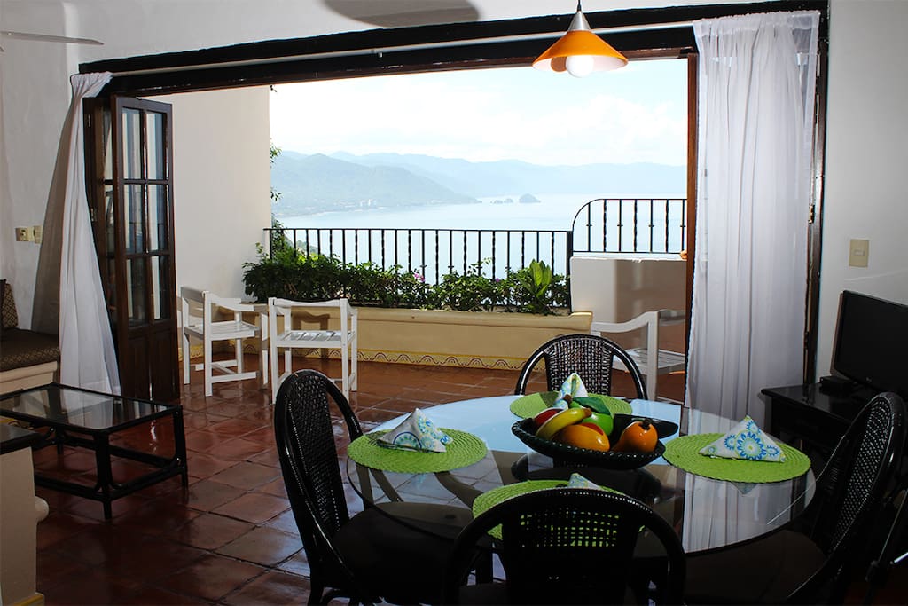 Extended balcony for entertaining.