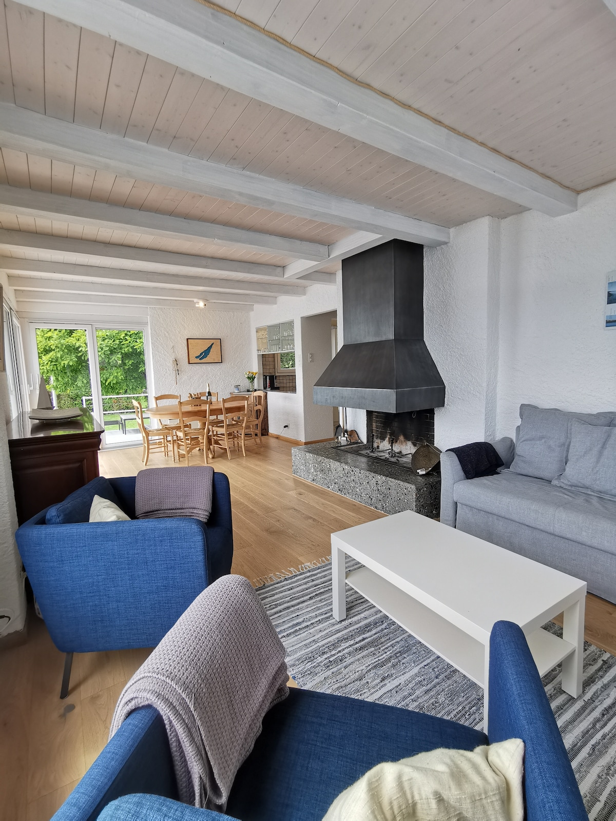 带有漂亮壁炉的客厅