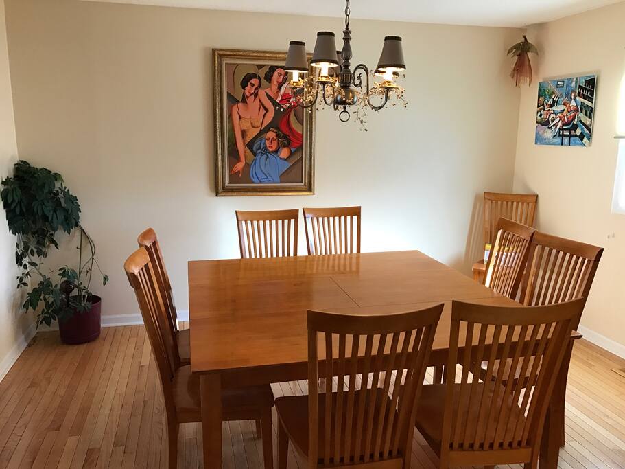 Sunny dining room.