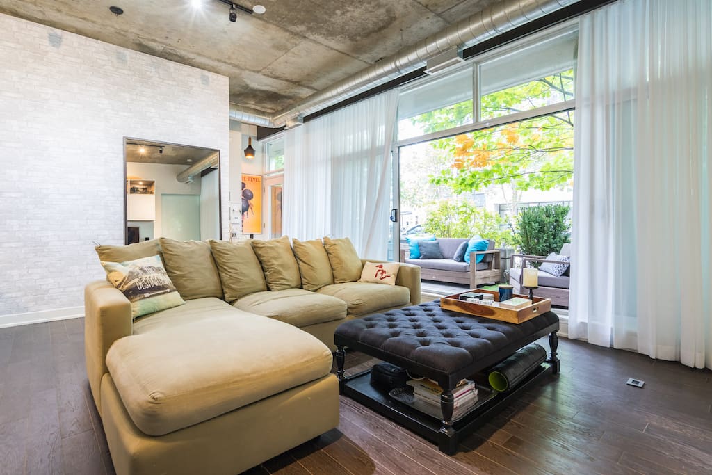 Walkout to large furnished patio on ground floor