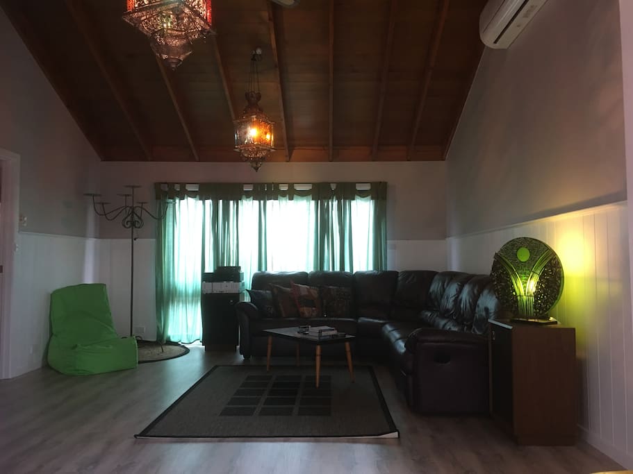 Upstairs living area, shared with other Airbnb guests.
