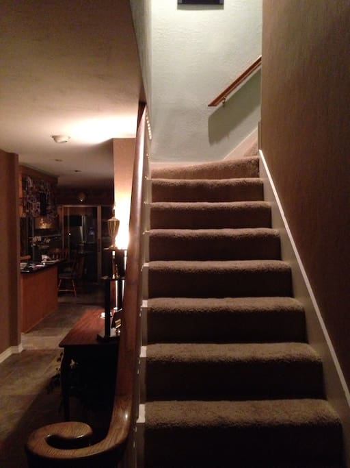 Stairway leading upstairs