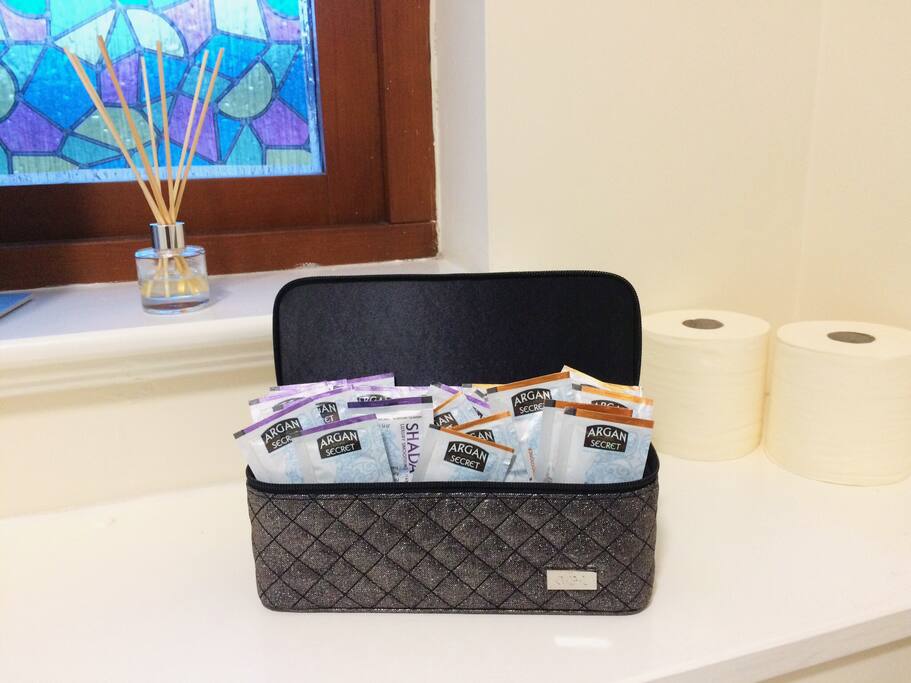 Body and hair supplies for your stay free of charge.
