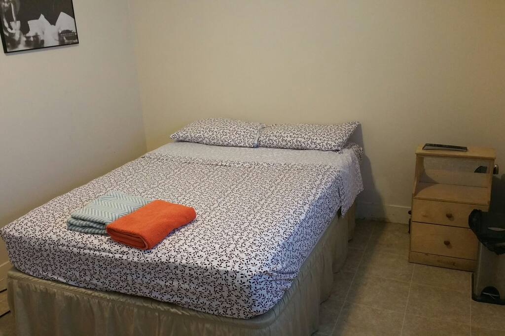 nice comfortable double size bed, sleeps 2 people