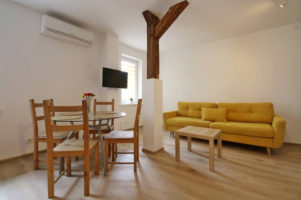 Living room after renovation - AC!