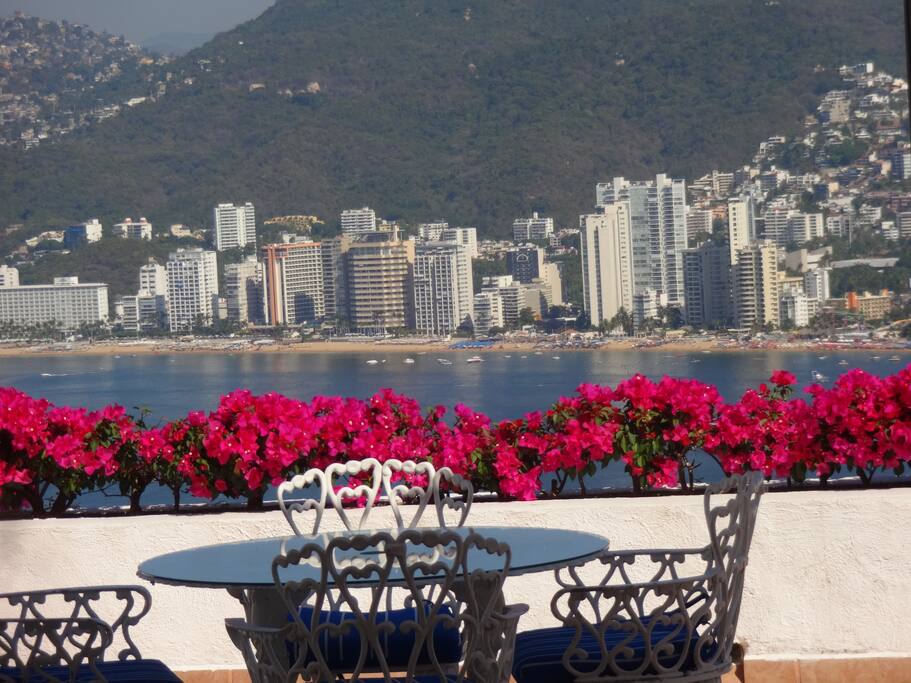 Vista de la bahía de Acapulco desde la terraza