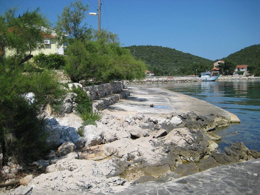 beach in front of the house