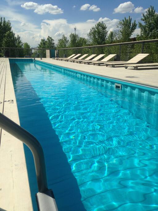 Shipping container swimming pool