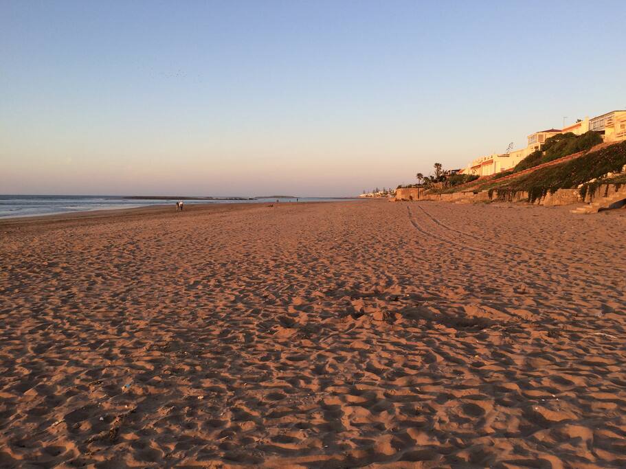 The beautiful beach on sunset