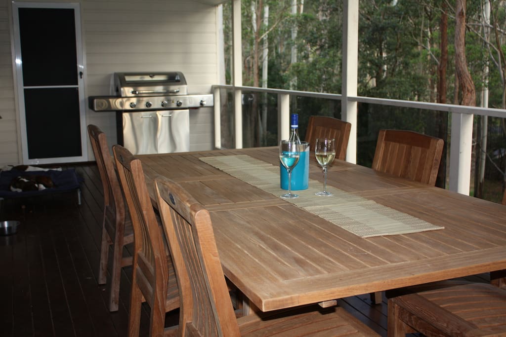 Large outdoor eating area