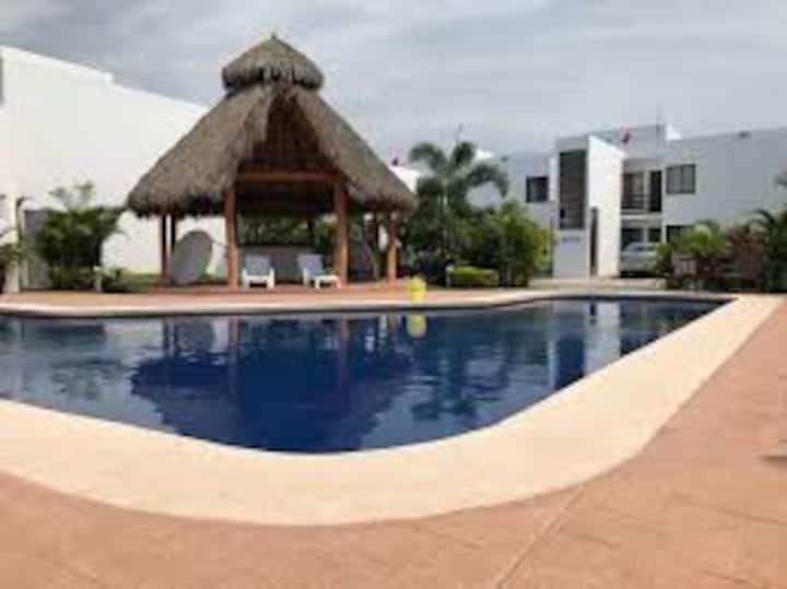 Apartment with pool las ceibas nuevo Vallarta Condominiums for Rent