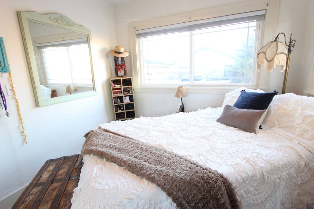 The bedroom.