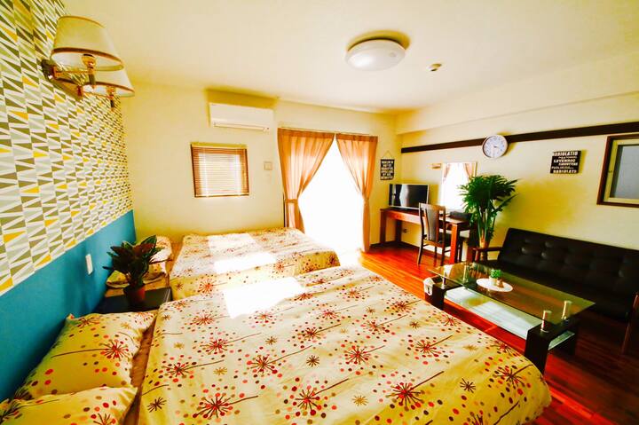 4つのアパート貸切 子供無料 清掃費無料 ダブルベッド8台 空港駅近く Flats For Rent In Naha Okinawa Japan