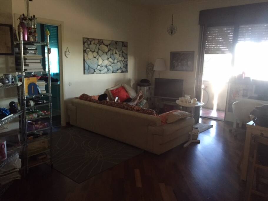 soggiorno con aria condizionata
divano letto