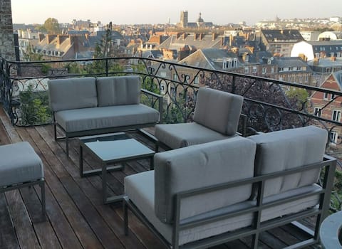 The terrace of Dieppe 4*: exceptional view