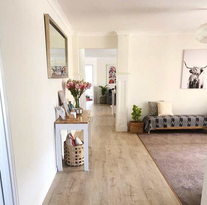 Hallway and into the front lounge area
