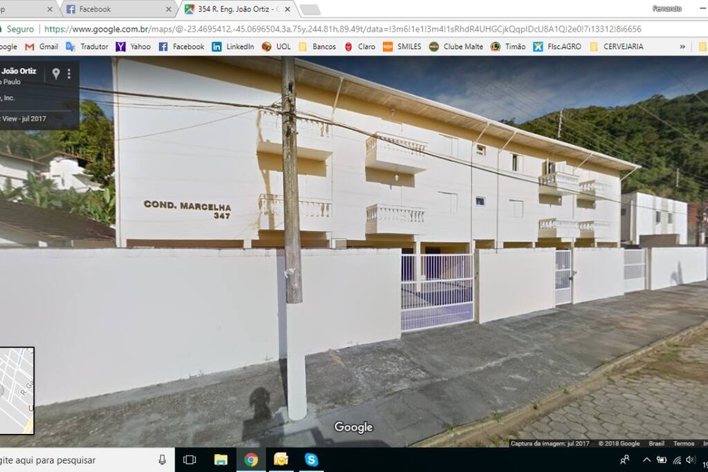 Fachada do condomínio.