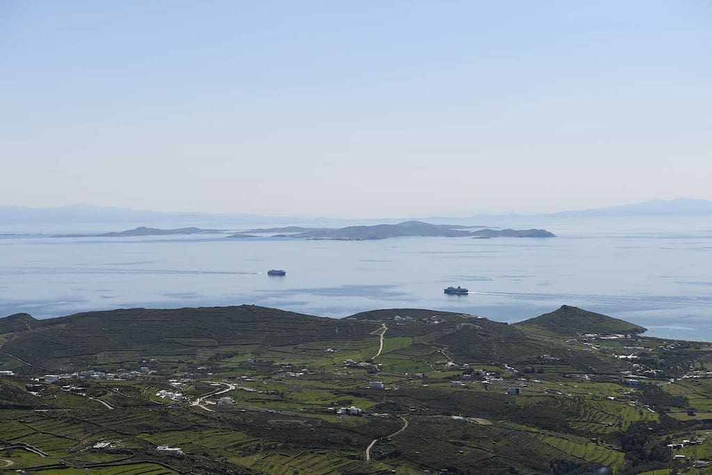 View from my balcony to the other Islands of the Cyclades.