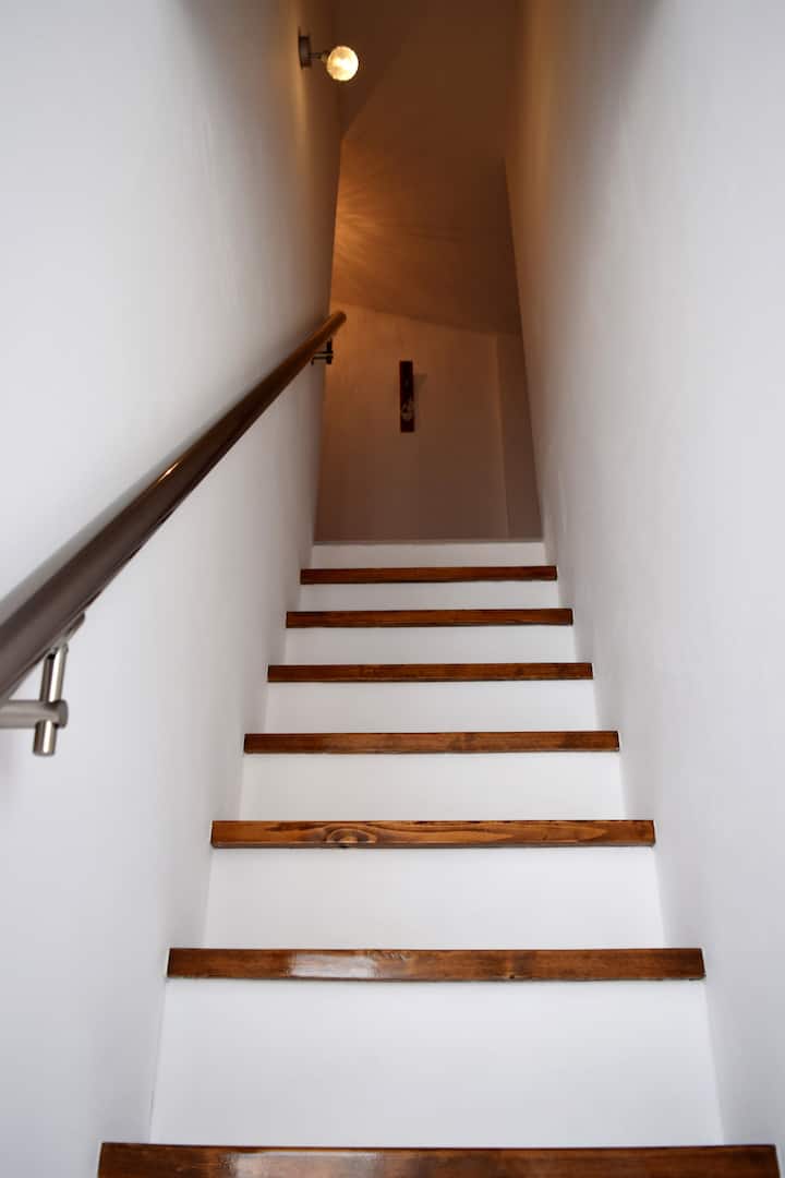 Un dormitorio separado arriba