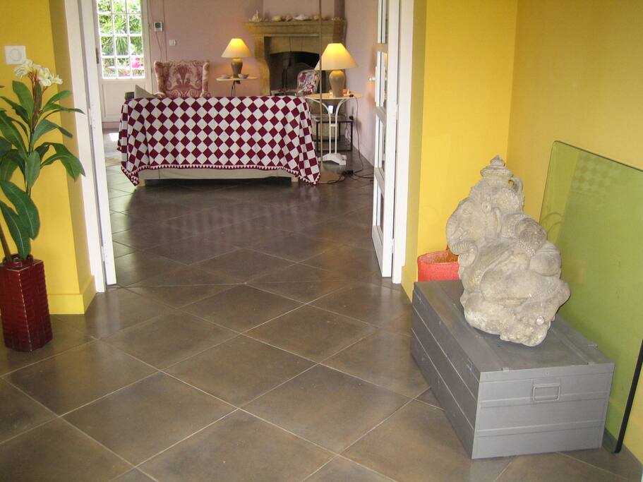 Hallway leading to living room