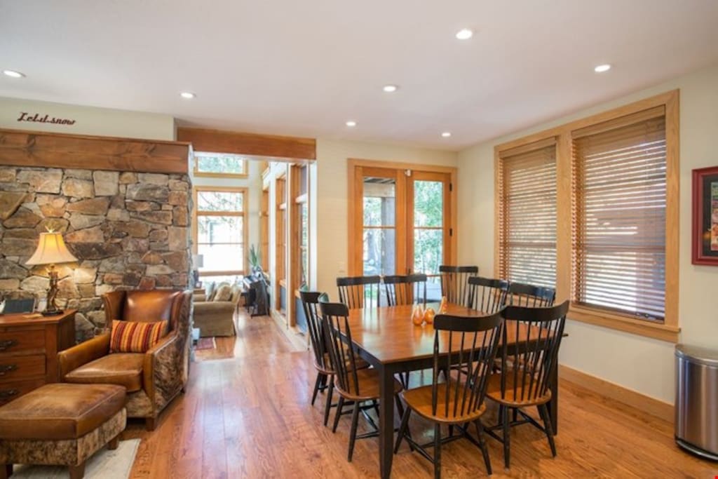 Entertain with family and friends at the dining room table.