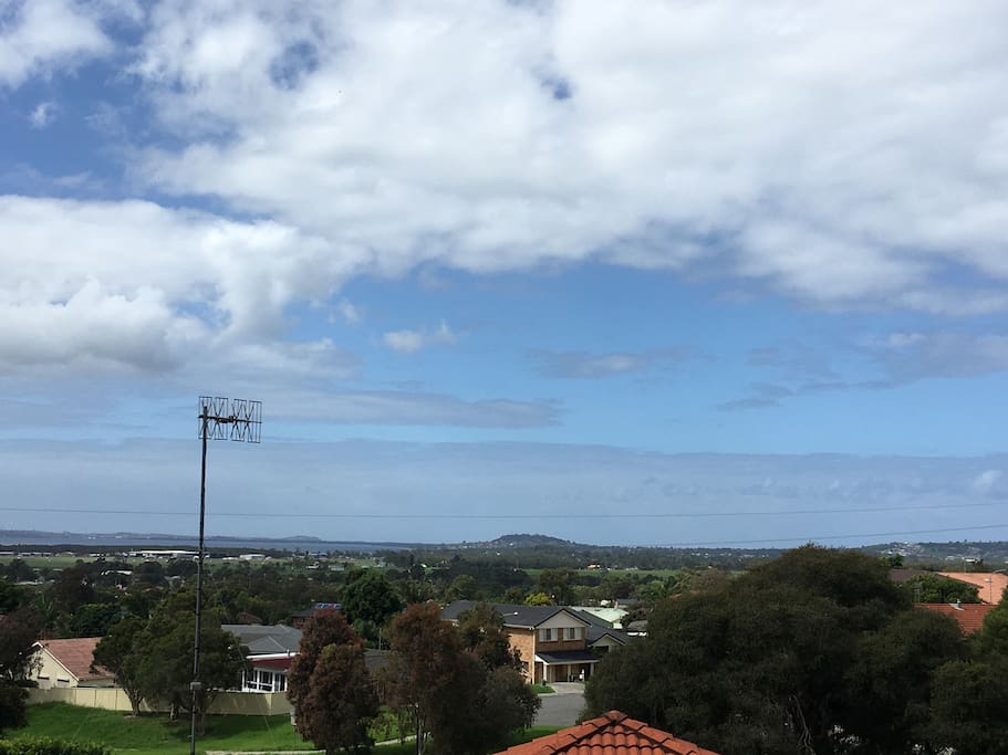 view from upper level balcony