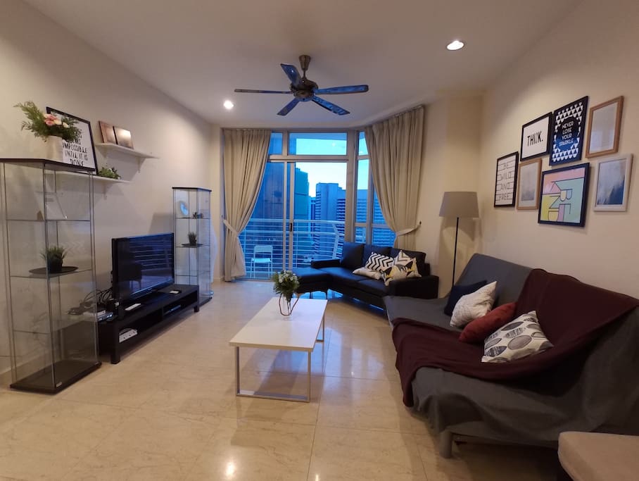 Living Room with Sofa Bed and Sofa