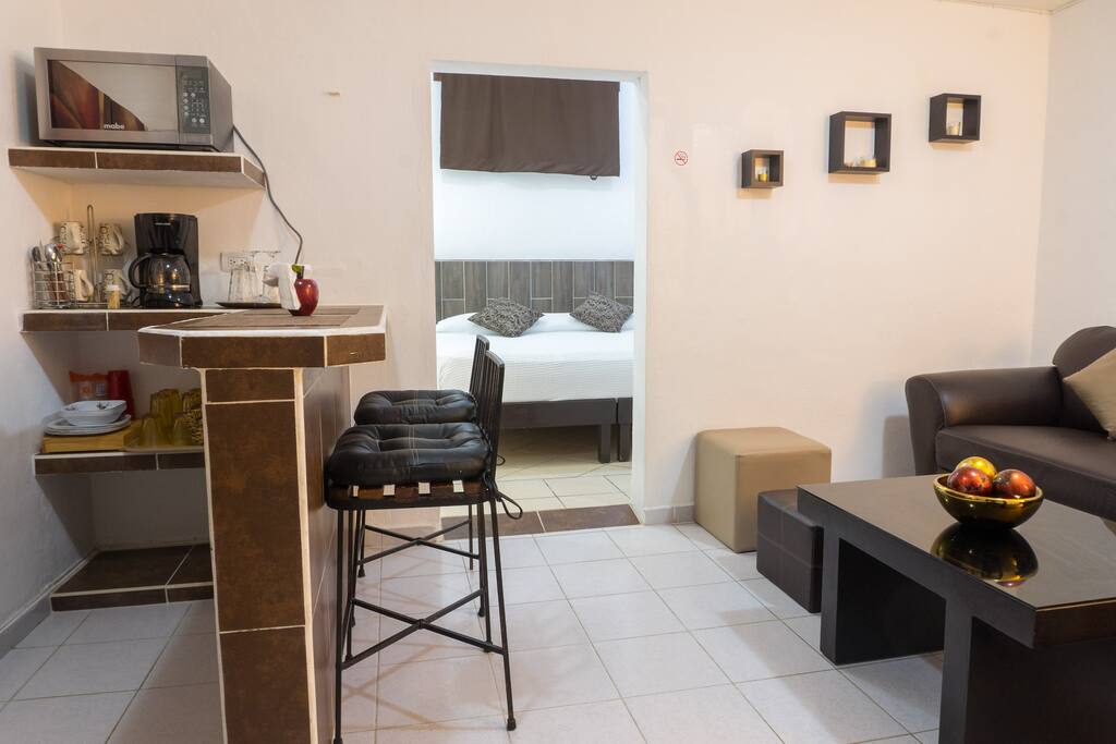 Enjoy a dine on the privacy of your own apartment in Casa Mamita Cozumel.