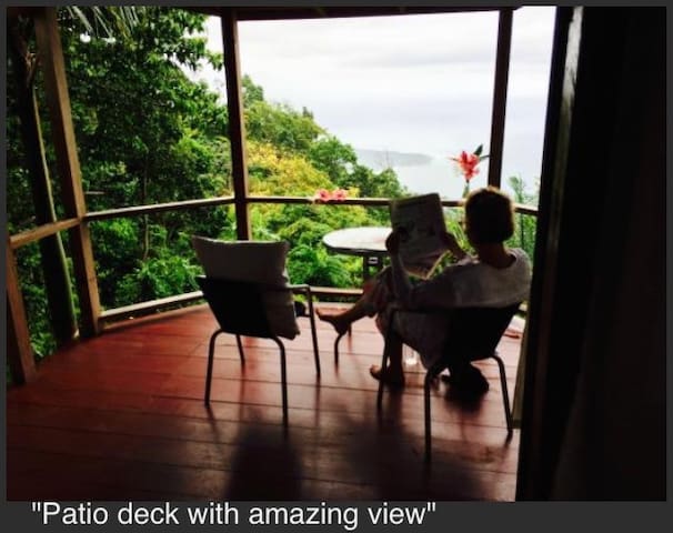 Romantic getaway overlooking Caribbean ocean