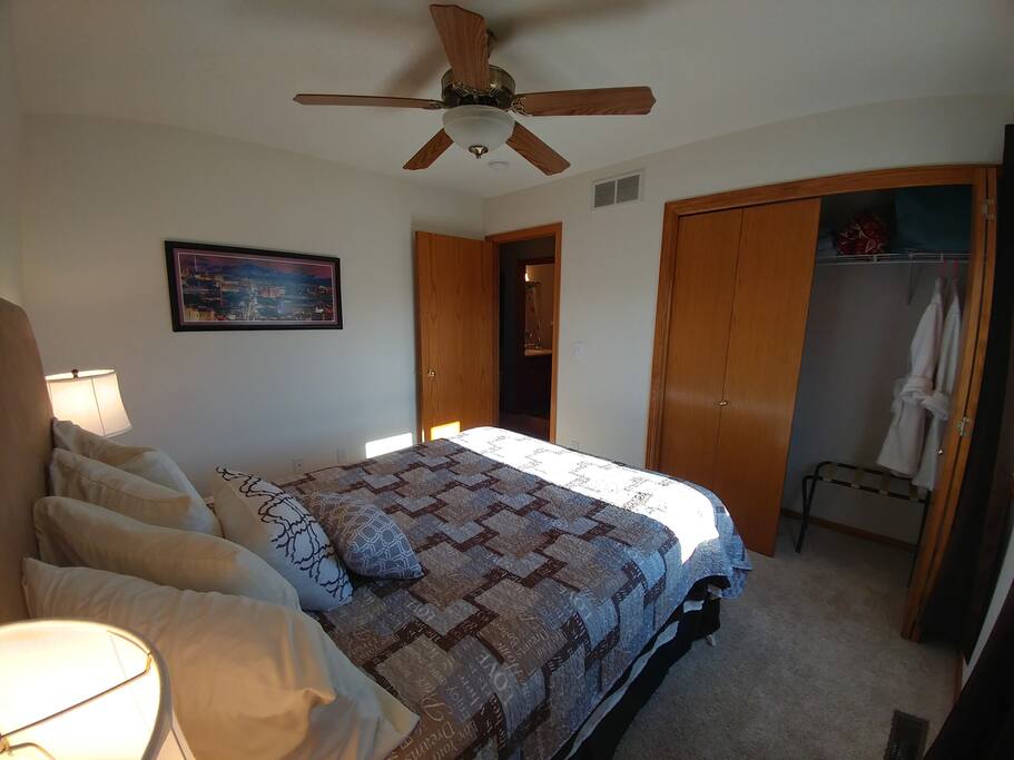 Guest Bedroom-wide angle shot near corner of room