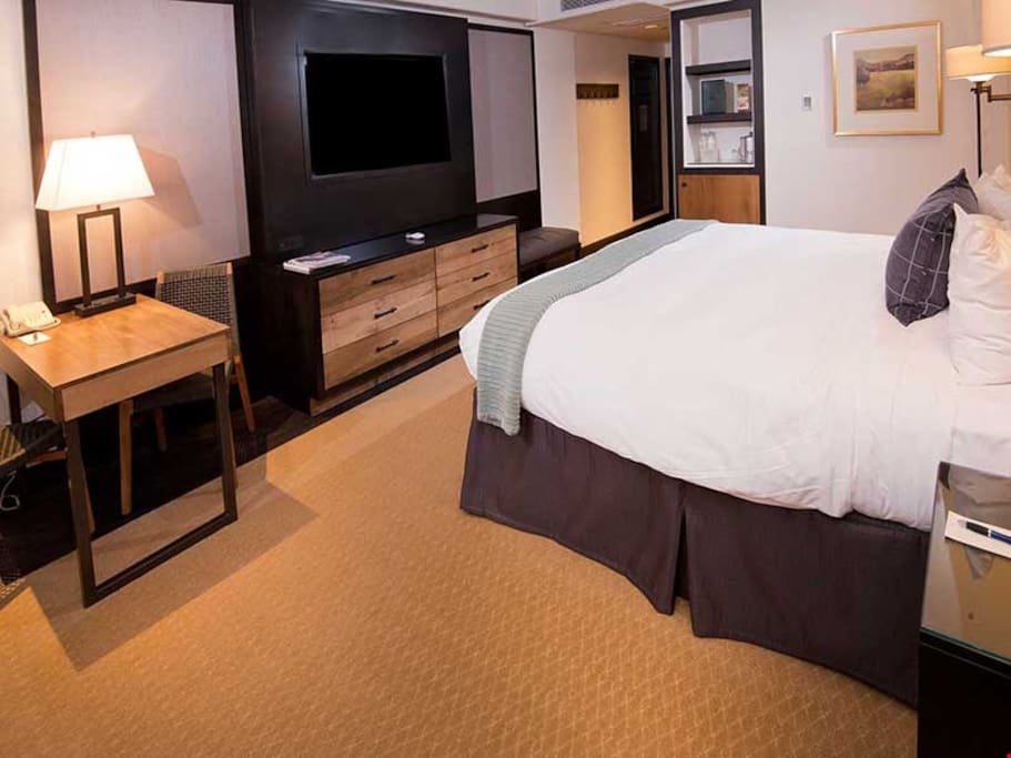 Get a good night's rest in the plush King bed.