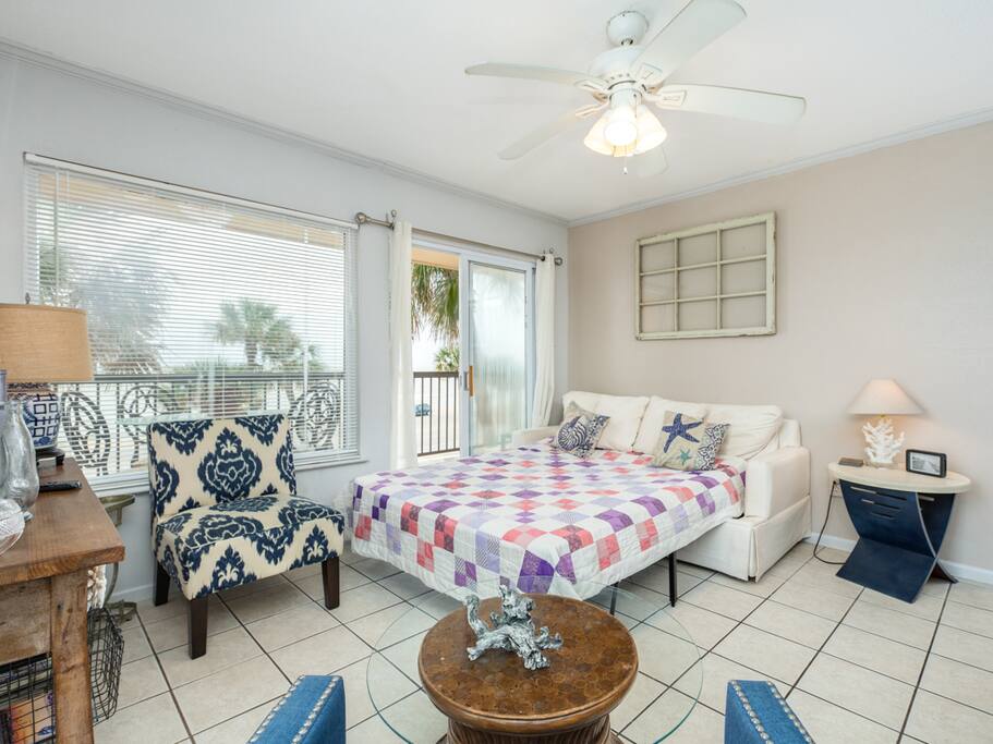 Additional sleeping space in the inviting living room