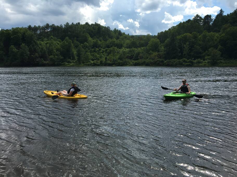 Enjoy meandering down the Connecticut River in the kayaks