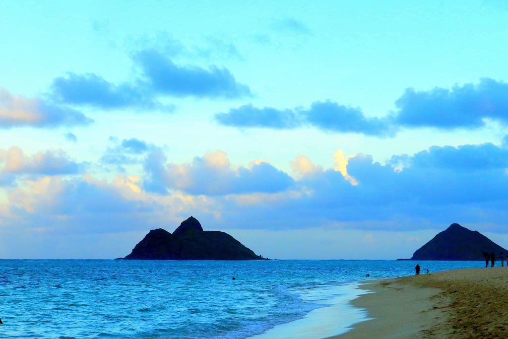 Lanikai Beach--10 plus minute walk from our rental.