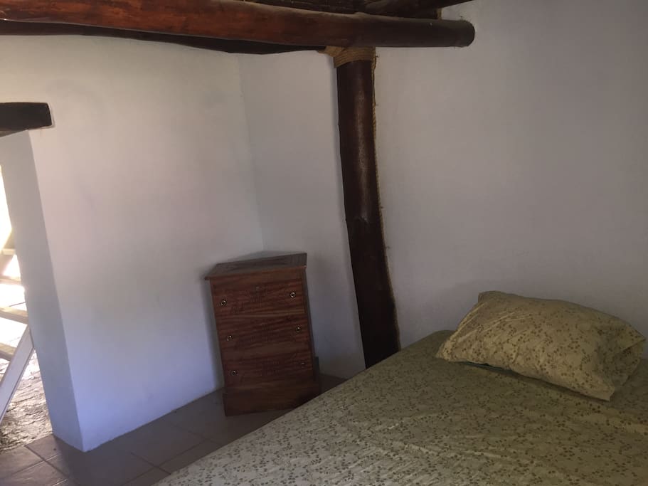 The bedroom.
