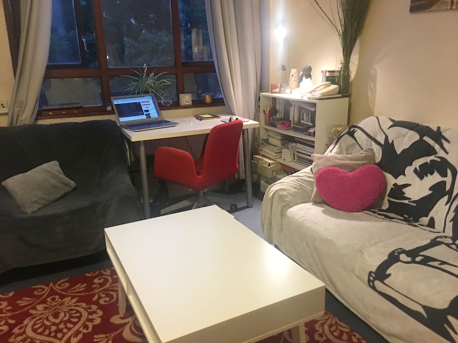 Sofa with working area