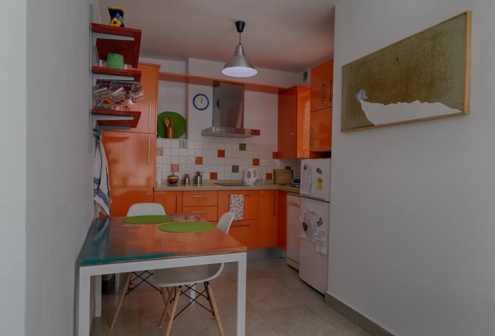 la cocina perfectamente equipada