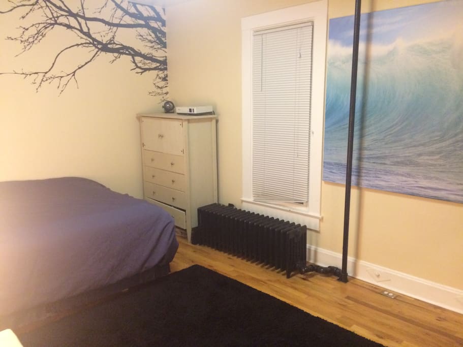 Bedroom. Through this window is a nice fire escape