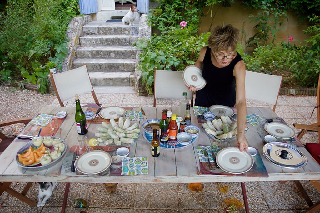 Jolie terrasse en rez de jardin