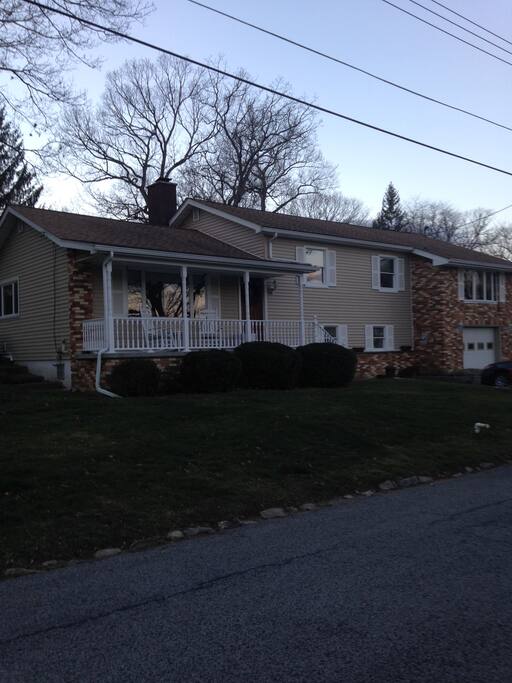 Exterior of home; last house on quiet street with large backyard.