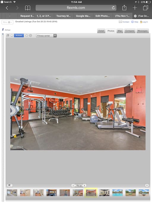 This is the gym next to the pool.