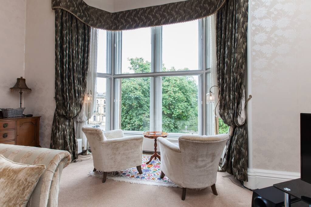 The Living Room with bay windows