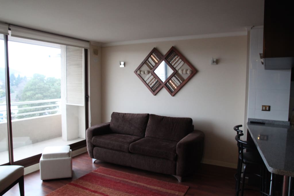 Living con vista al sofa cama capacidad para dos personas