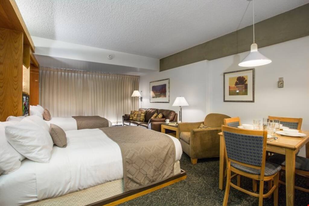 Sleep up to 4 guests in one of two Murphy beds.