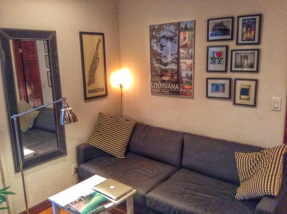 Living room with fold-out sofa which sleeps 2 persons