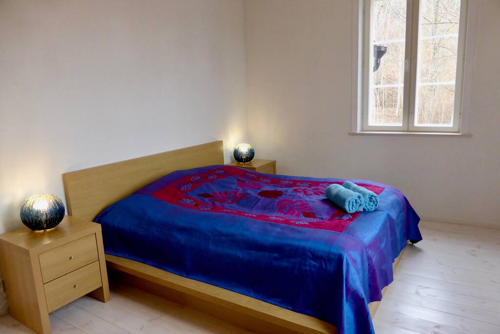 Downstairs bedroom with double bed